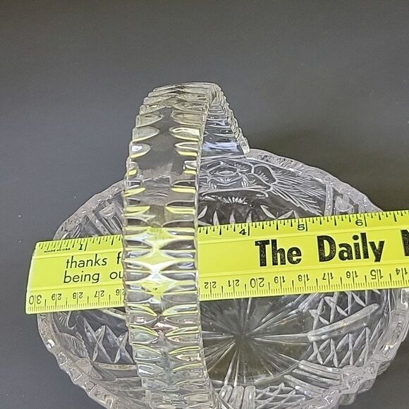 Vintage Anna Hutte Bleikristall Lead Crystal  Rose Basket. - Picture 9 of 9